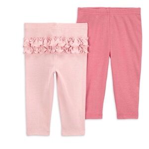 Carter's Pink and Light Pink Ruffle Leggings